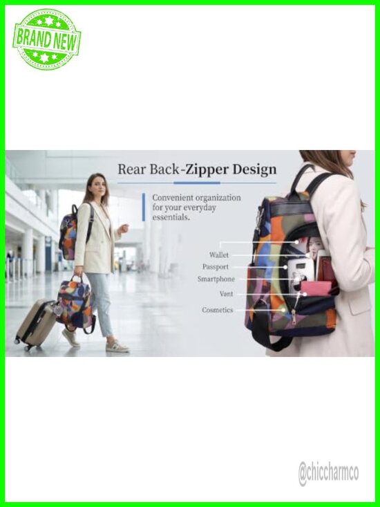 Women\'s Anti-Theft Water-Resistant Oxford Fabric Fashion Backpack Purse 3-in-1